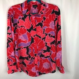 🔴 Who What Wear | Floral Button Up Blouse Small
